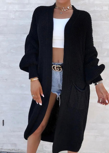 WOMEN'S LONGLINE KNITTED CARDIGAN